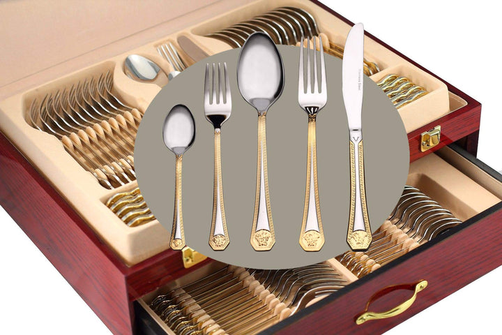 Gold Flatware Serving Set