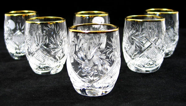 Elegant and Modern Russian Cut Crystal Beverage Glass, Barware for Scotch, Bourbon, Liquor and Cocktail