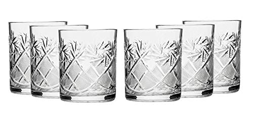 Cut Crystal Scotch Whiskey Vodka Rocks Glasses Old Fashioned Vintage