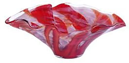 Elegant and Modern Decorative Classical Glass and Marble Bowl for Housewarming Gift - 17" Glass Bowl, Wave