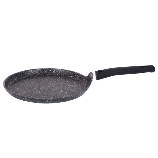 Aluminum Pancake Pan with Removable Handle, Non-Stick Marble Coating Cookware Pot Cast Aluminum Pan (9.45")