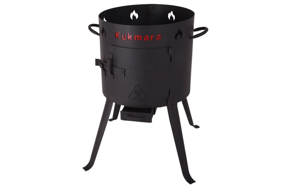 Heavy-Duty Steel Uchag Furnace for Kazan Cooking Safe and Efficient Outdoor Stove with Legs Smoke Vents