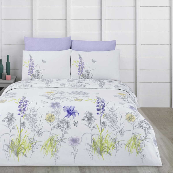 Blossom Cotton Duvet Cover Set of 3 - Premium Soft Breathable Cotton Zippered Duvet Cover with 2 Pillow Cases