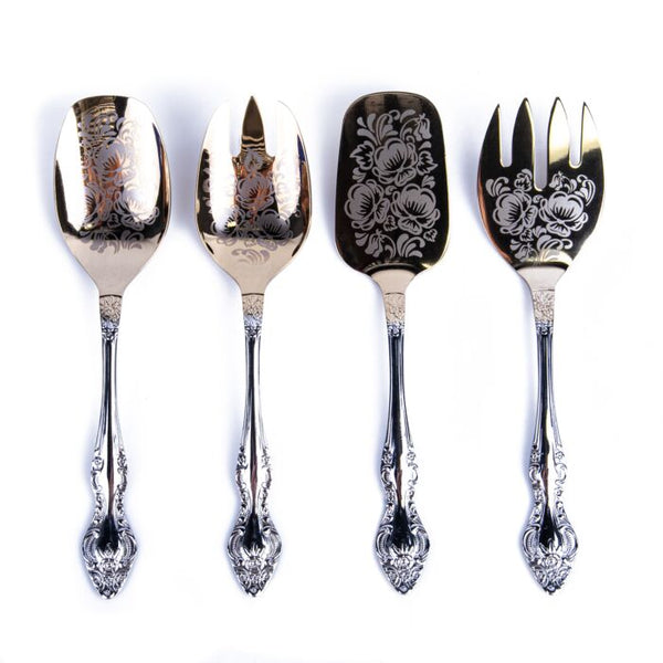 Troika 4-Piece Stainless Steel Flatware Set -  Non-Corrosive, Rustproof, Premium Kitchen Cutlery Set